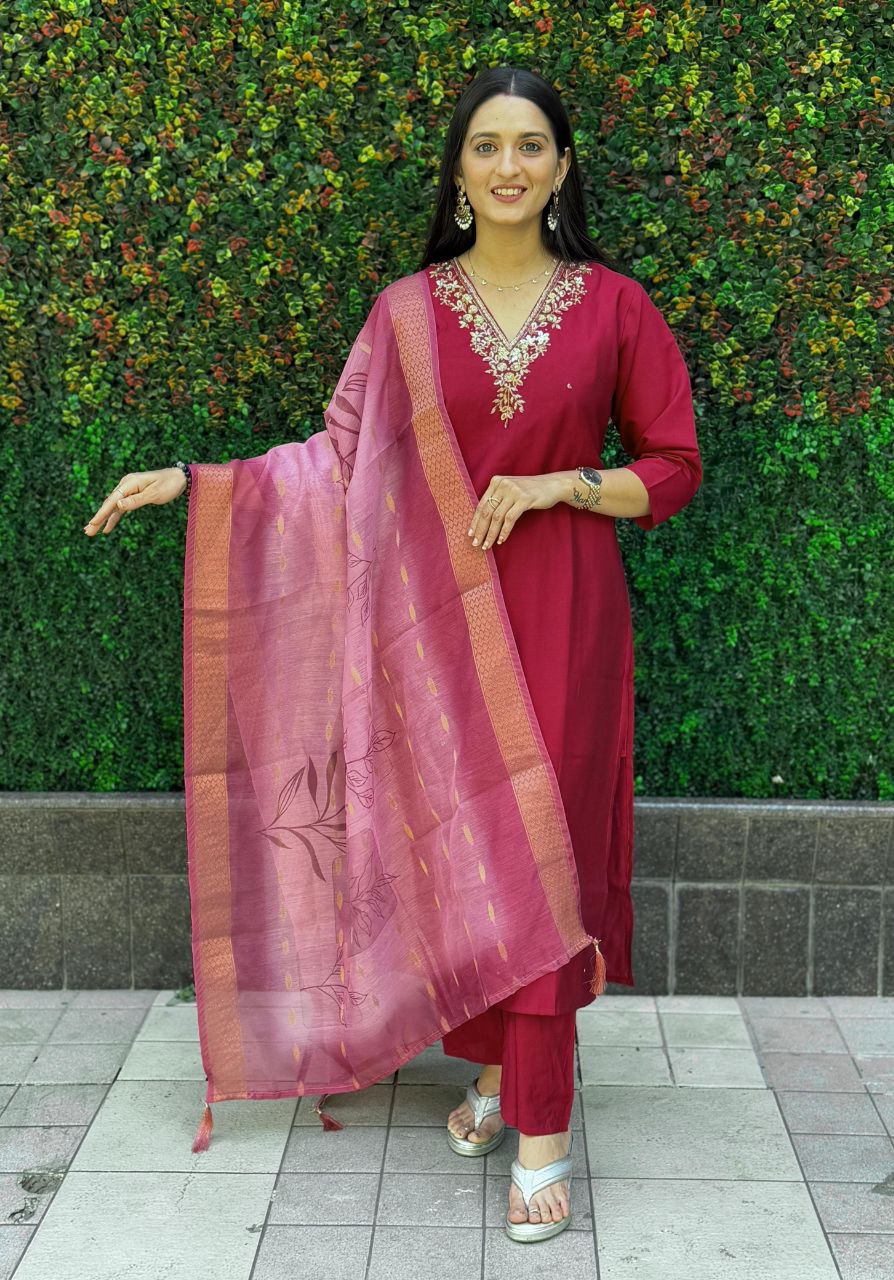 Launching New Designers Kurti Pent Dupatta Set
