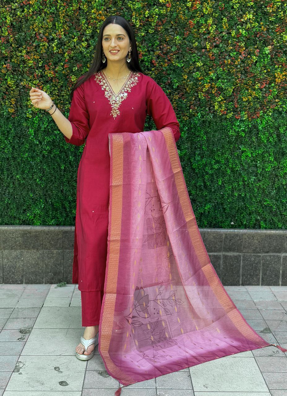 Launching New Designers Kurti Pent Dupatta Set