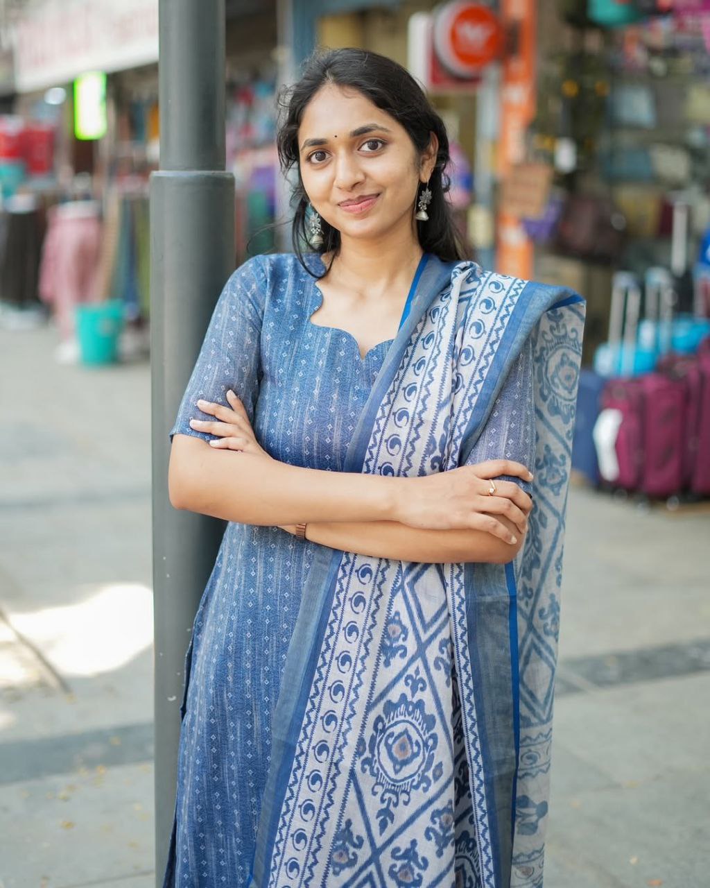 TANNA BANNA LILAN COTTON DUPPATA 2 PIECE SET