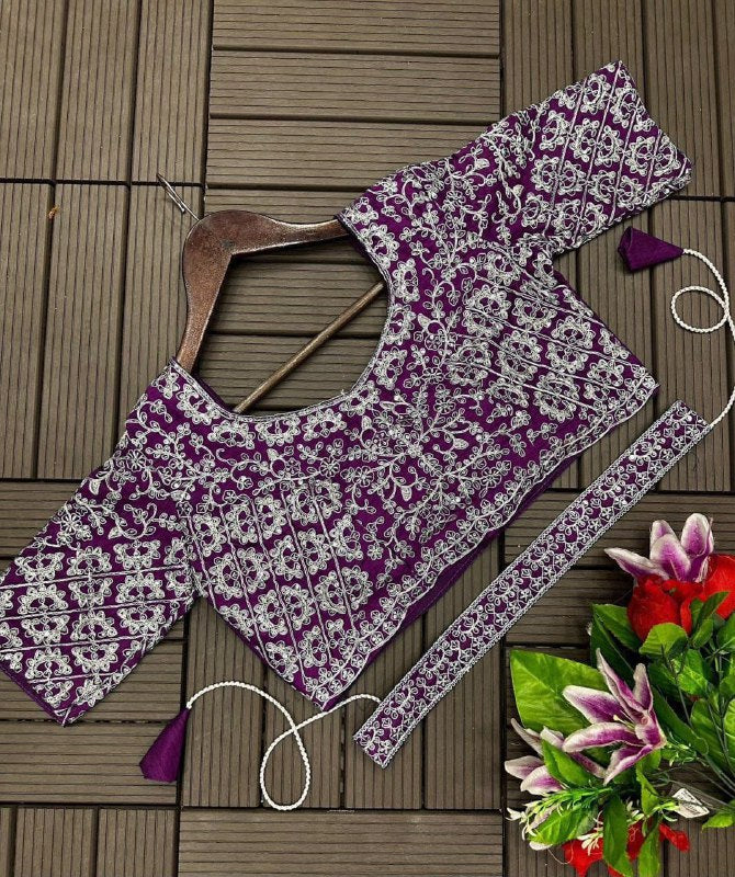 New Super Trending Embroidery cording work ready to wear saree with Embroidery Blouse