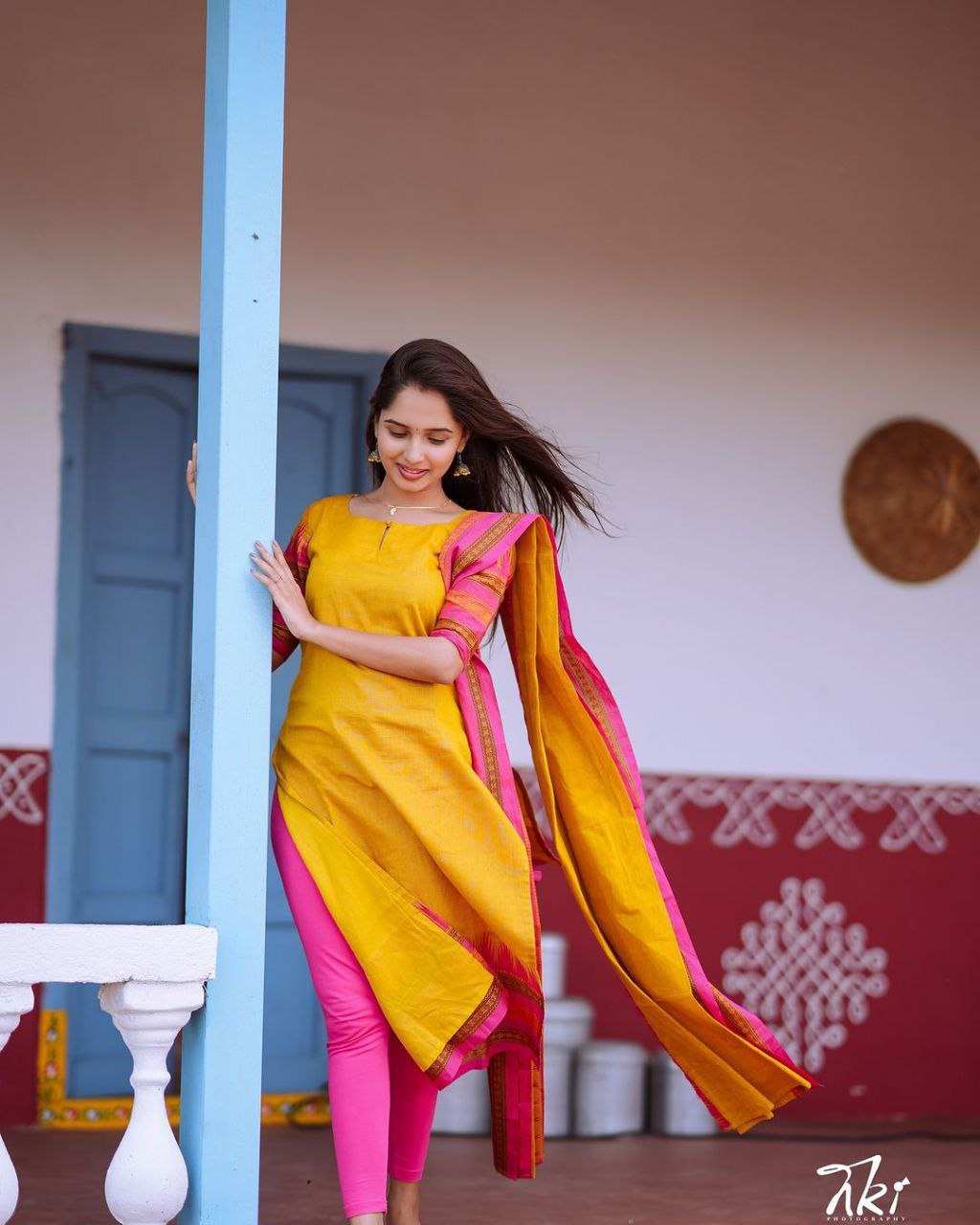 NEW ARIVELLS YELLOW VATIKA SUIT SET