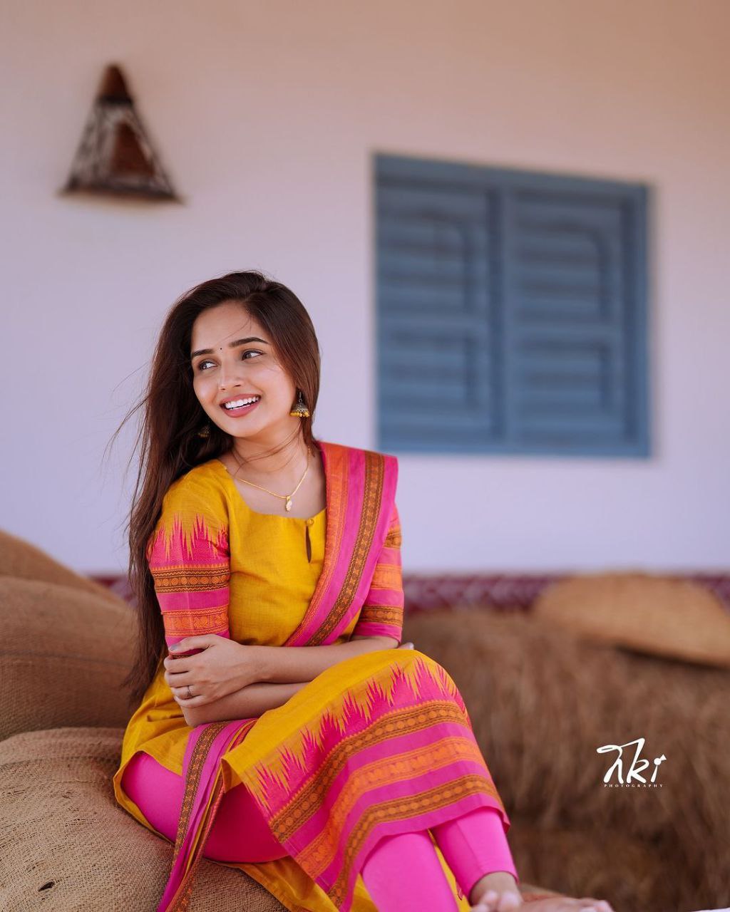 NEW ARIVELLS YELLOW VATIKA SUIT SET