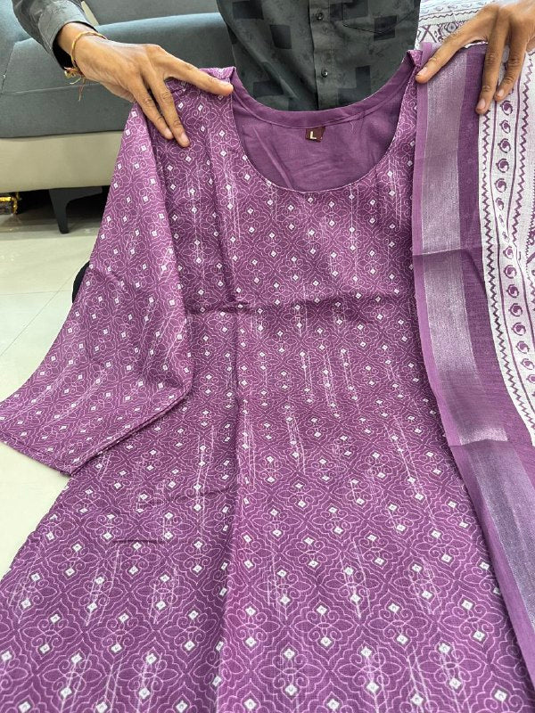 LILAN COTTON  DUPPATA 2 PIECE Set