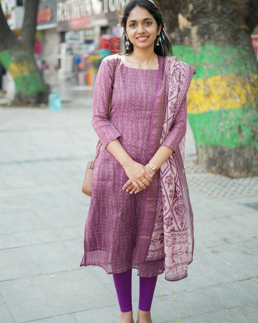 LILAN COTTON  DUPPATA 2 PIECE Set